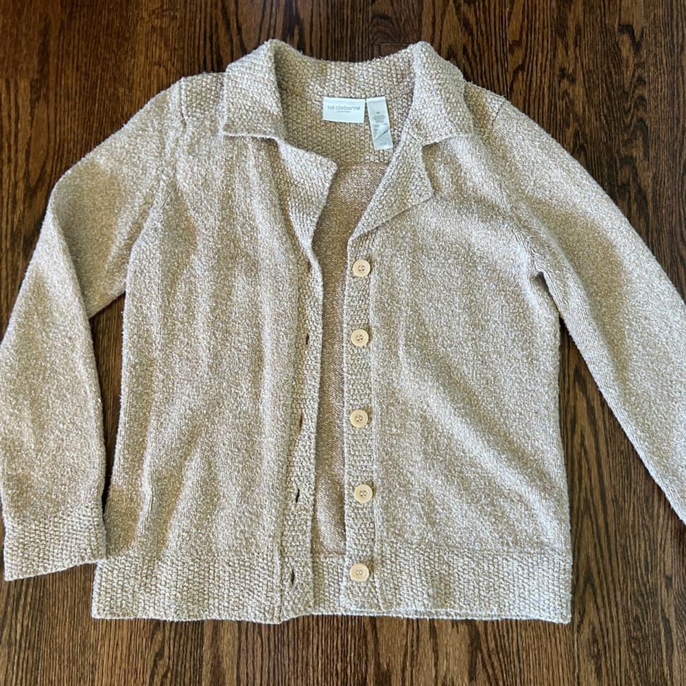 Liz Clairborne Cardigan in Light Beige